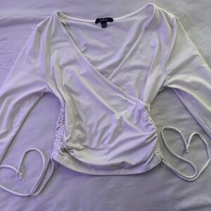 White Wrap Top